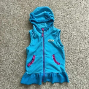 Obermeyer Mika Fleece Vest Tutu Girls Size XL Blue/Pink Style# 57030 Ski Outdoor